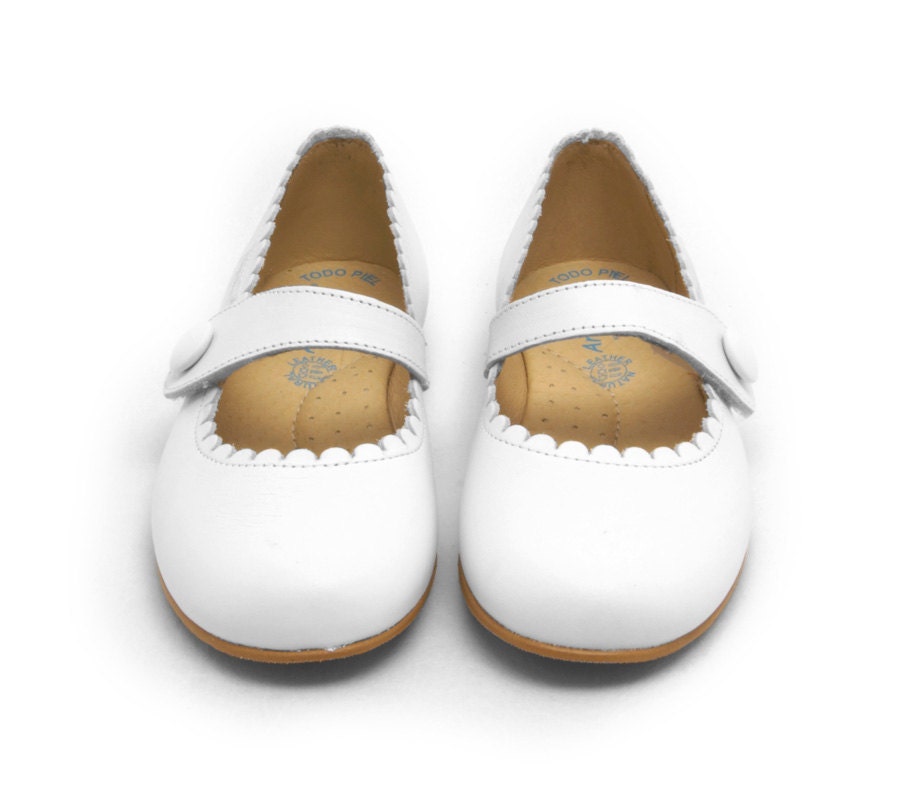 white chunky mary janes