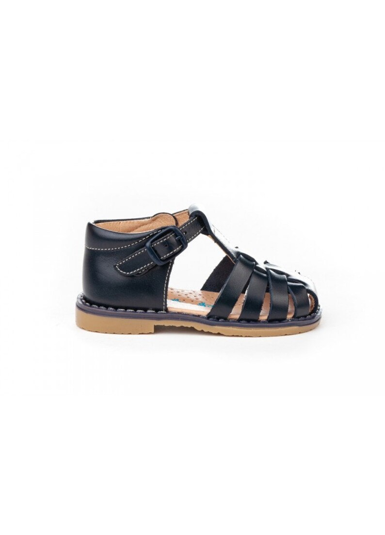 Baby Shoes Toddler Shoes Leather Baby Sandals Baby Boy Shoe Navy Baby Toddler Sandals Fisherman sandal