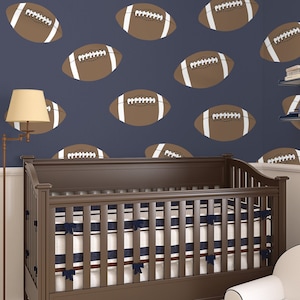 Football Wall Decals Removable Kids Room Decor Boys Wallpaper Stickers Nursery Wall Covering Sports Wall Art Toddler Baby Teen Room Art