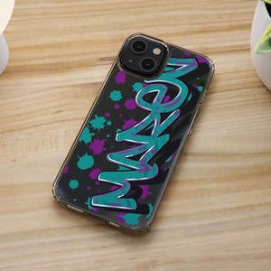 Personalized 3D Look Graffiti Name Phone Case - Custom Colors for iPhone & Android