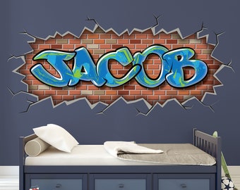 Wall Decals Graffiti Etsy