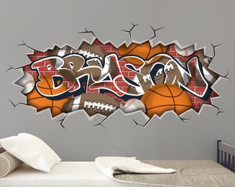 Wall Decals Graffiti Etsy