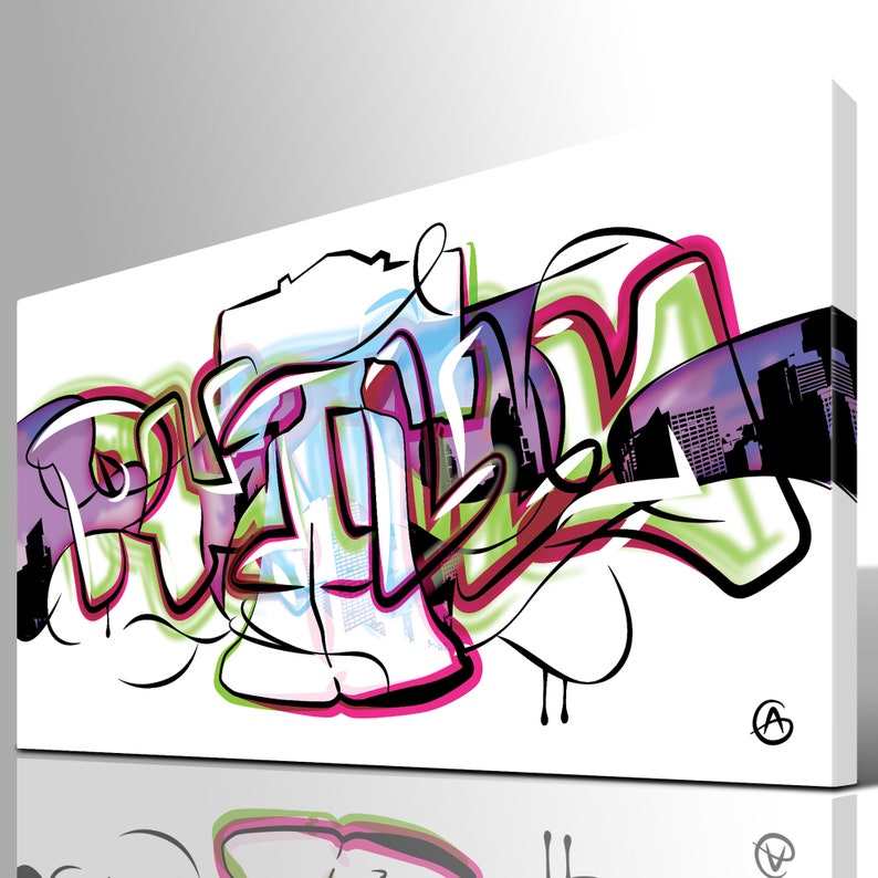 Custom Philadelphia Graffiti Art Custom Graffiti Canvas Art Etsy