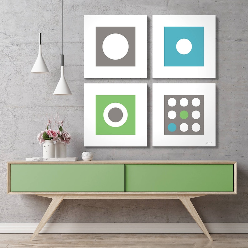 Modern Art Canvas Art Mid Century Modern Gift for Her Large - Etsy