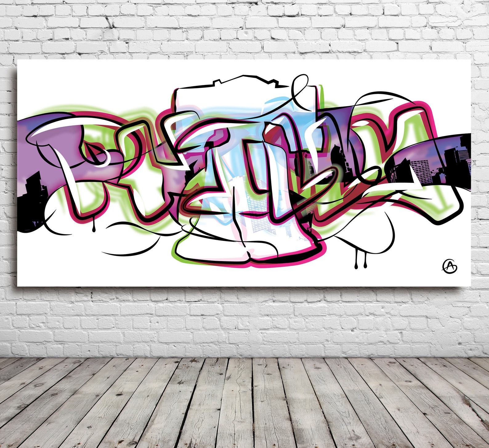 Custom Philadelphia Graffiti Art Custom Graffiti Canvas Art Etsy
