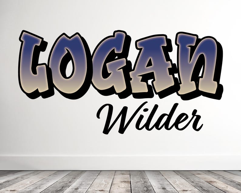 Personalized Graffiti Name Wall Decal: Urban Style Kids Room Decor - Etsy