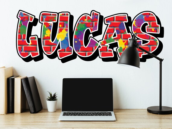 Buy Custom Graffiti Brick Wall Name Decal Bomber Style Art Street