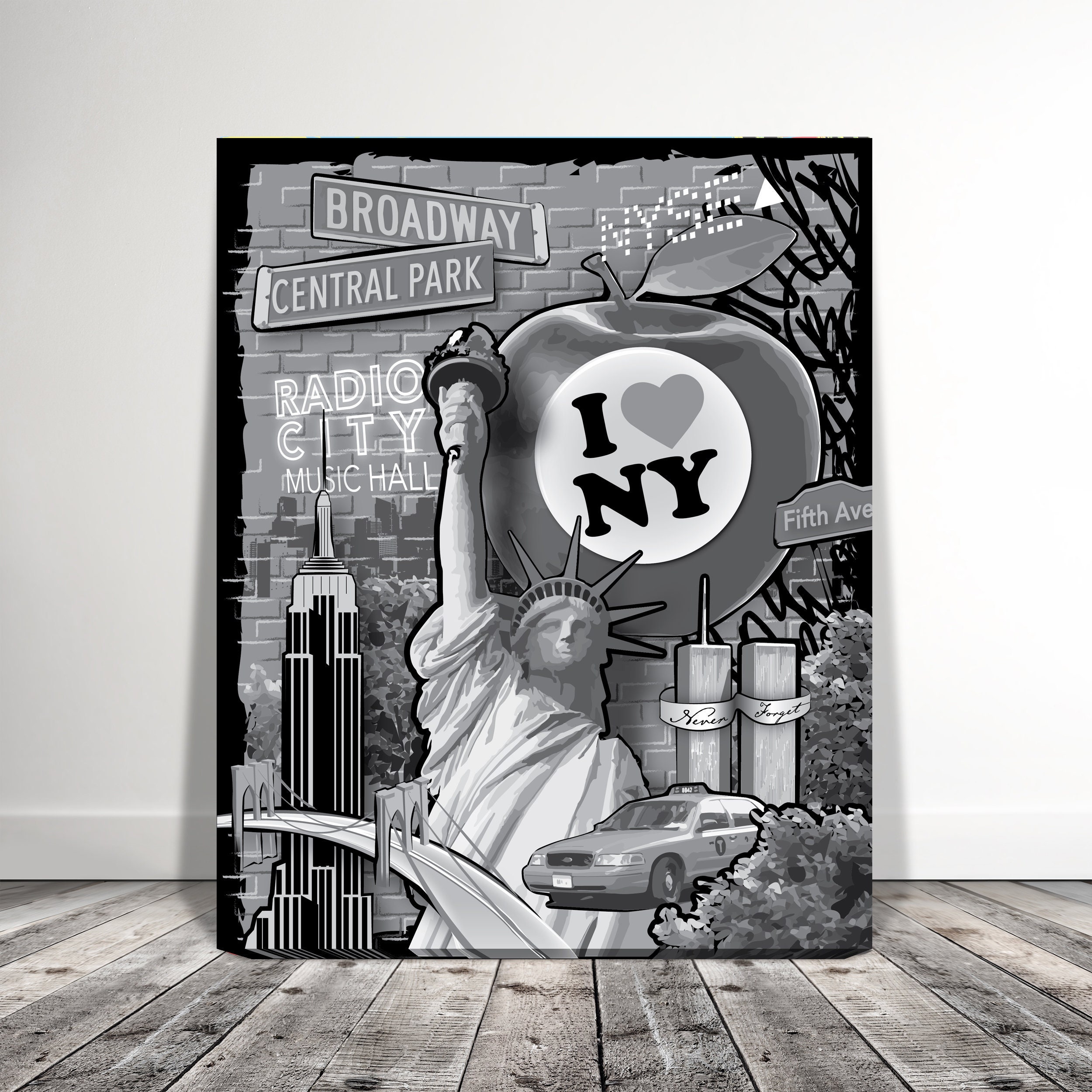 New York City Black and White Art Canvas Inspirational Home - Etsy