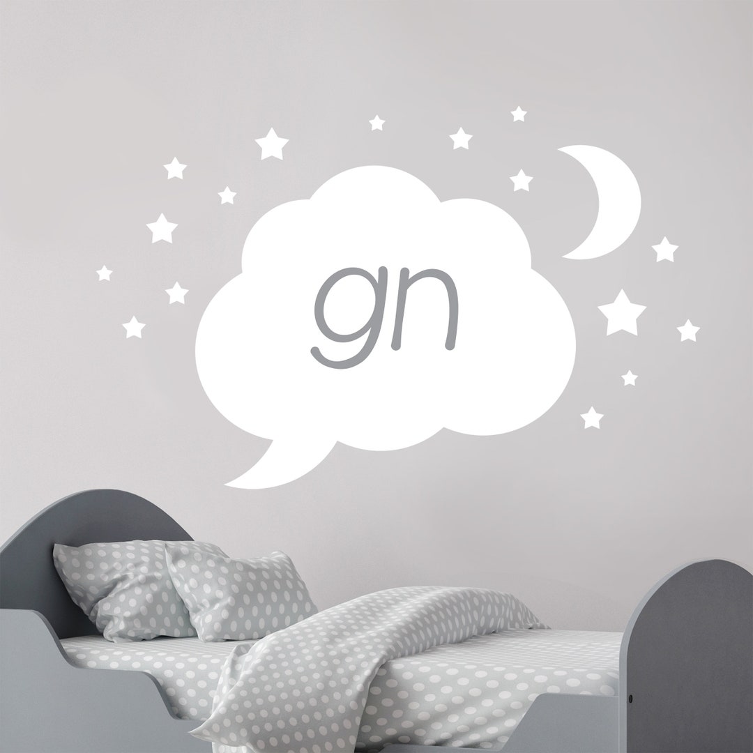 Good Night Wall Decal: Custom Nursery Decor, Removable Kids Room ...