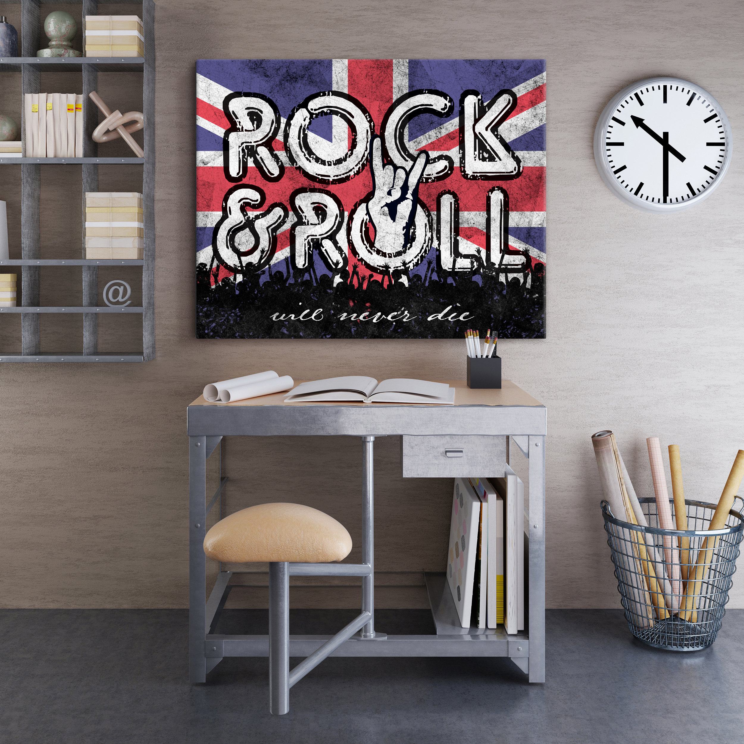Rock and Roll Canvas Modern Art Home Decor Rock Music Art Etsy