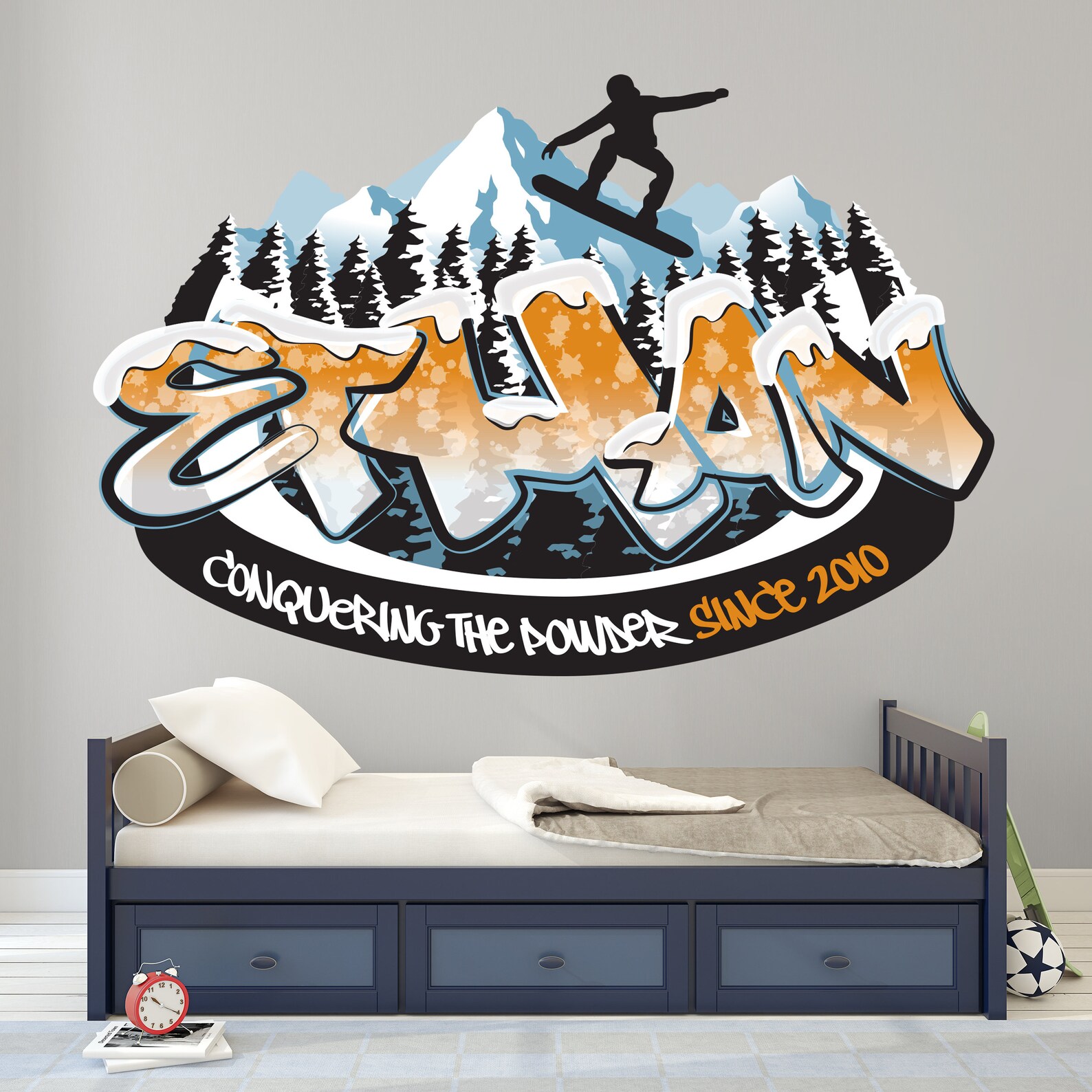 Custom Graffiti Snowboarding Wall Graphic Decal Namek Winter Etsy