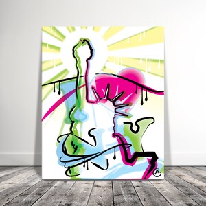 Statue Of Liberty Graffiti Art New York Modern Art Canvas Contemporary Art Gift For Her Home Decor Large NYC Art Wall Hanging Colorful Art