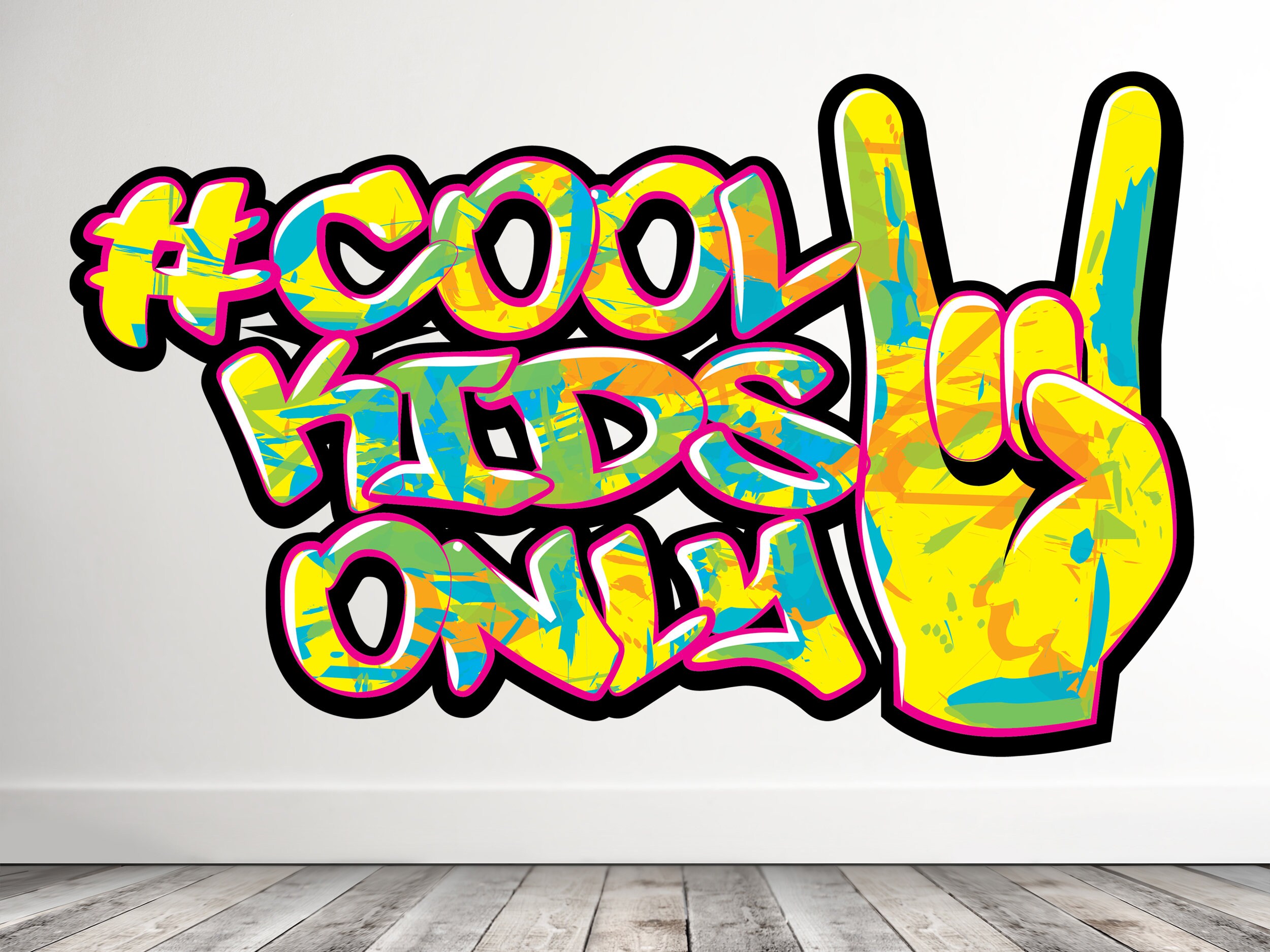 Coole Kinder nur Wand Aufkleber Graffiti Splatter Rock On Art Mädchen Raum  Dekor Jungen große entfernbare Aufkleber im Trend personalisierte  Bett-Raum-Design -  Schweiz