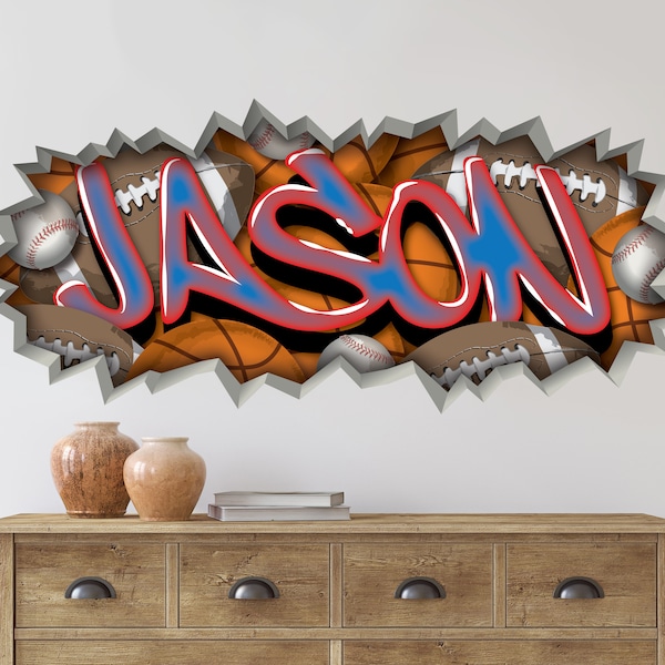 Sports Wall Decal Etsy