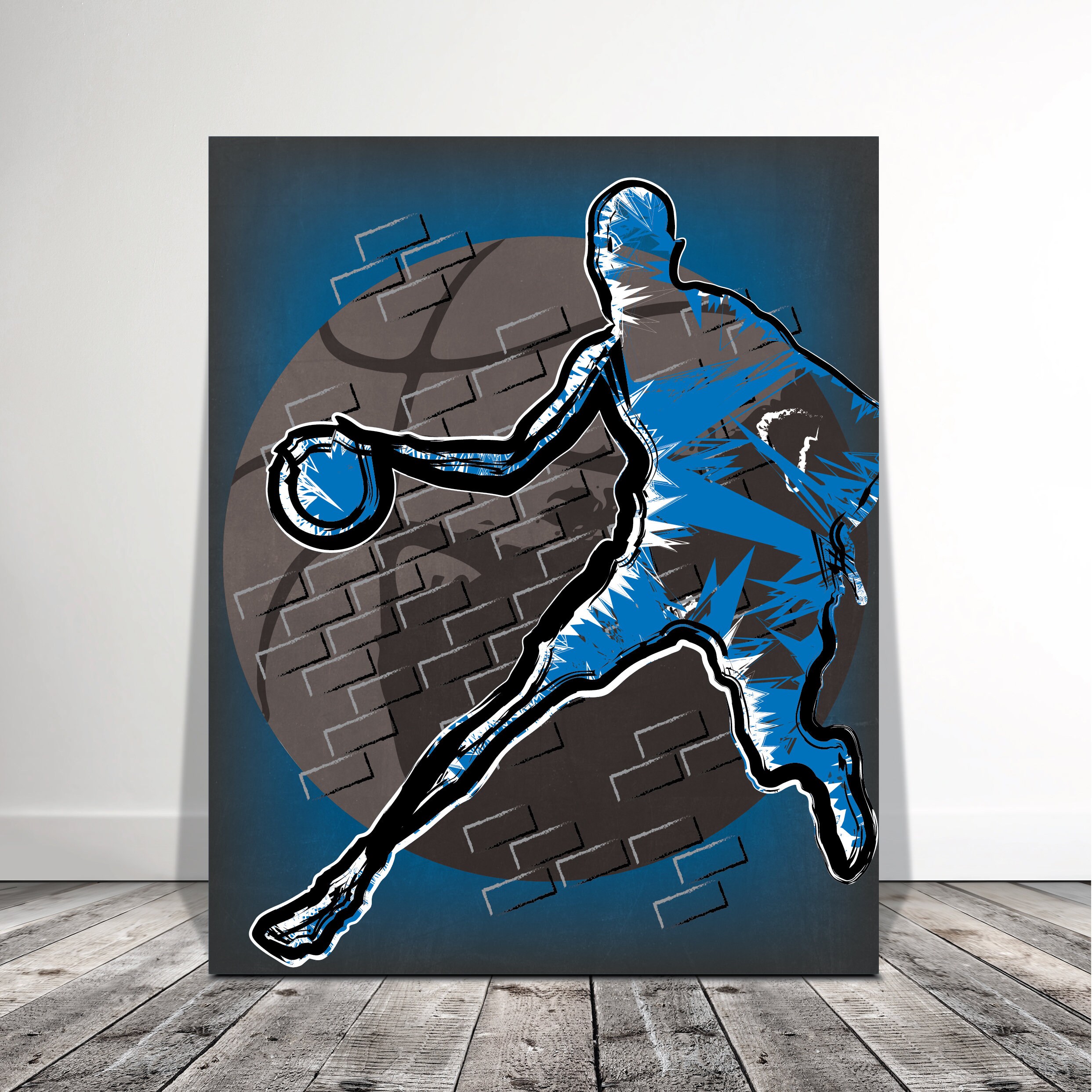 Basketball Art Wall Art Large Canvas Art for Kids Sports Etsy