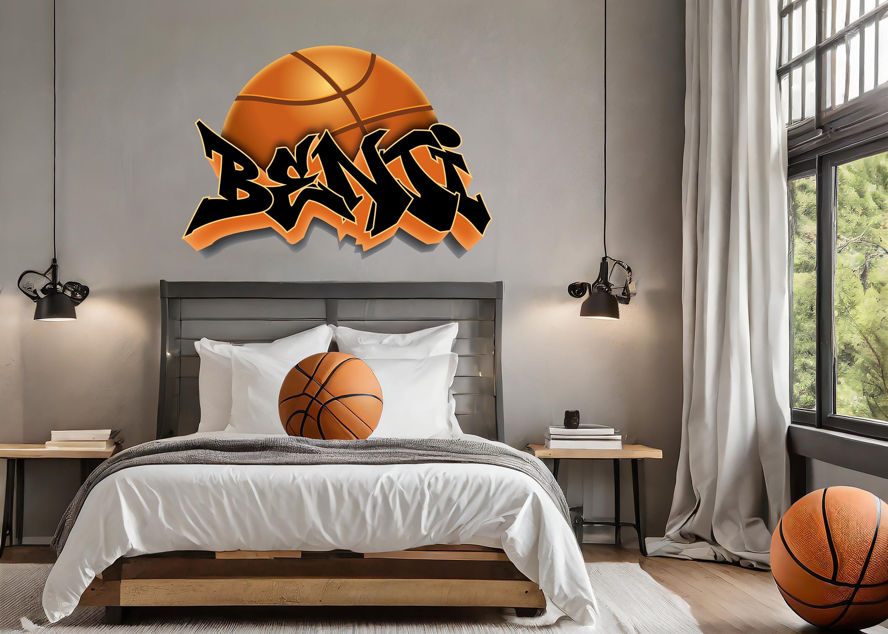 Graffiti Name Basketball Decal Wall Art Sports Large Sticker NBA Teams Boys  Room Decor Hooper the Professor Personalized Lakers Kobe Lebron - Etsy  Finland, image size:3000x2143