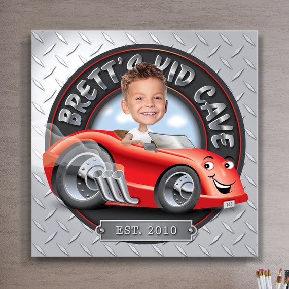 Caricature Hot Wheels Canvas Art Custom Kids Room Decor Large Wall Art Car Jeep Matchbox Large Wall Art Personalized Gi Joe Gift For Him