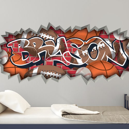 Personalized Basketball Wall Decal Custom NAME & NUMBERS Etsy