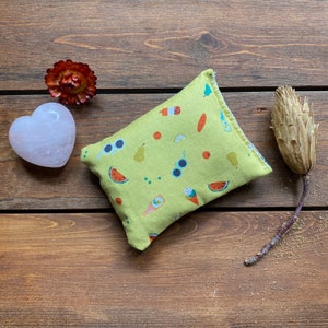 Dreamtime Hand-sewn Mugwort Rose & Lavender Dream Pillow: Garden Party OOAK