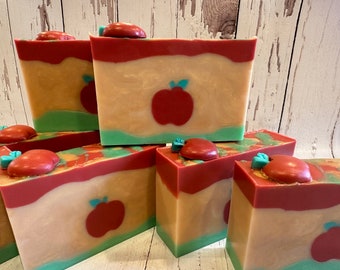 CRISP APPLE ICEWINE Handmade Soap, Soap Bar, Gift Soap, Decorative Soap, Bath and Body, Fun Soap, Gift for Her