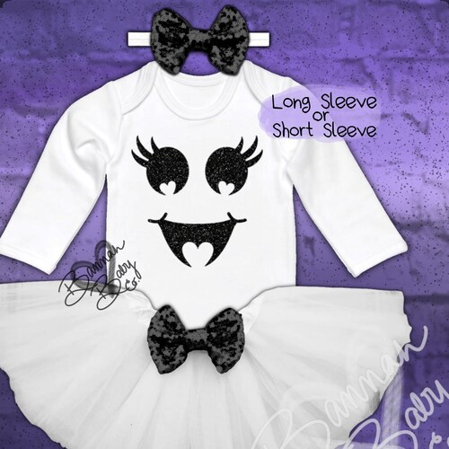 Girls GHOST Costume Ghost Tutu Baby Ghost Costume Halloween Etsy