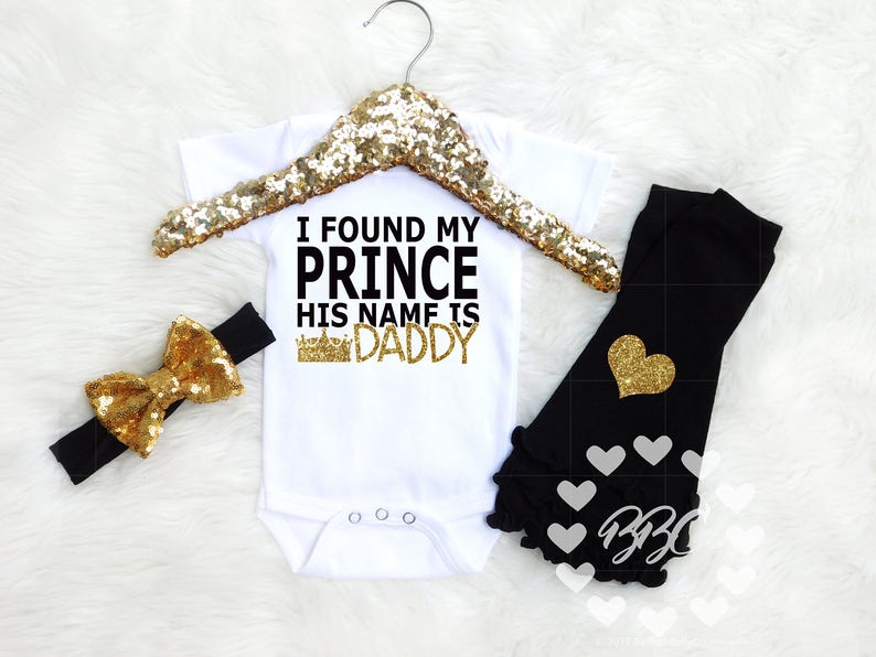 Baby Girl Clothes I Found My Prince Daddy Daughter Clothes Etsy
