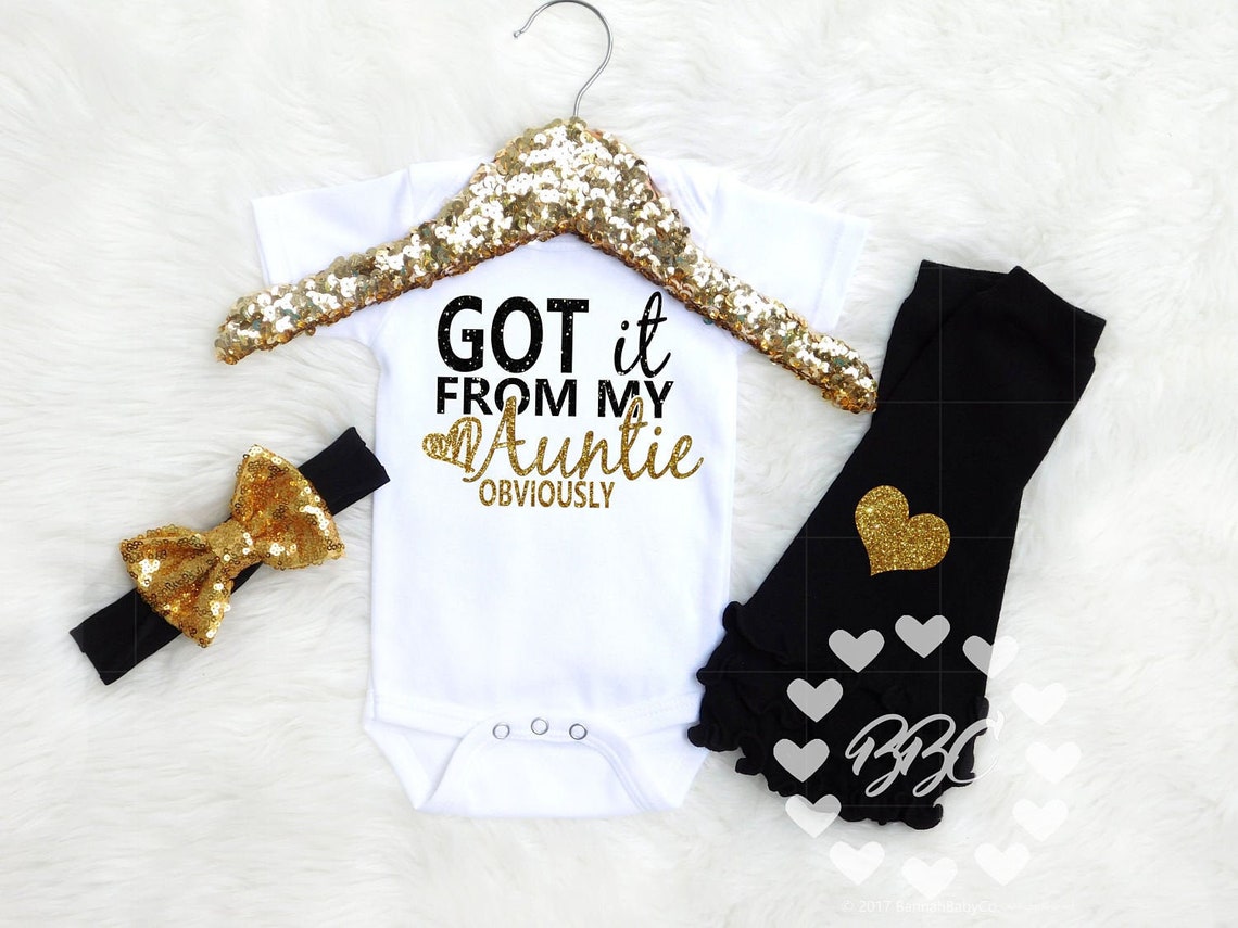 Baby Girl Clothes Baby Girl Auntie Outfits My Auntie Auntie Etsy