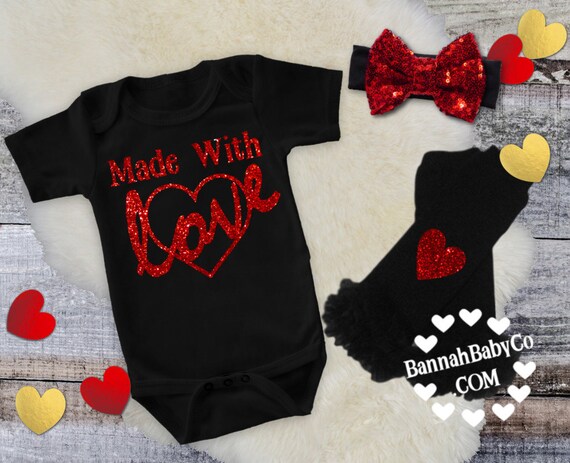 baby girl 1st valentine's day outfit