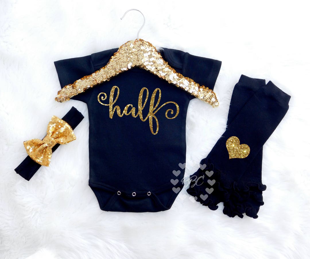 Half Birthday Girl Photo Shoot Outfit Glitter Bodysuit Sparkly - Etsy