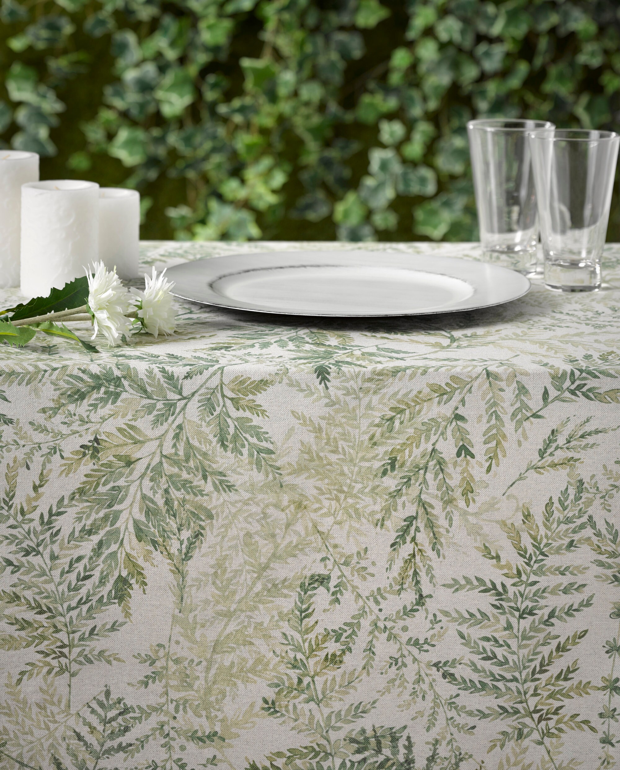 ZEN GARDEN French Country Cotton Coated Rectangle Tablecloths - Frenc…