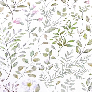 SERENE GARDEN Fabric Sample French Oilcloth Cotton Coated Stain Water Resistant Wipe Off Acrylic Material - Home Decor Arts Crafts