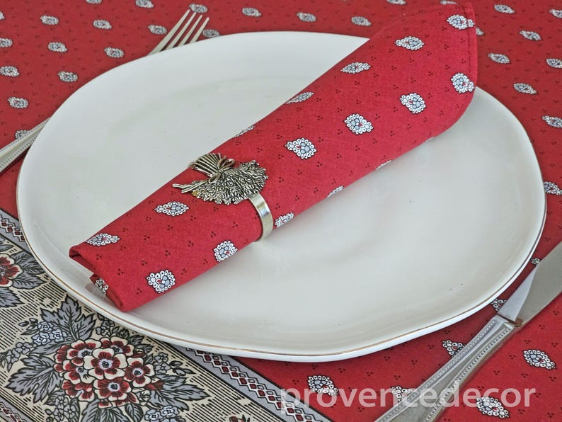 ProvenceDecorUSA Bastide French Country Cotton Coated Tablecloth - Thumbnail 3