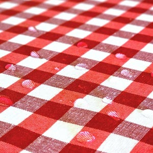 88in GINGHAM PARIS CAFE Round Tablecloth French Oilcloth Coated Wipeable Fabric Circular Tablecloth Christmas 4th July Party Home Decor Gift immagine 4