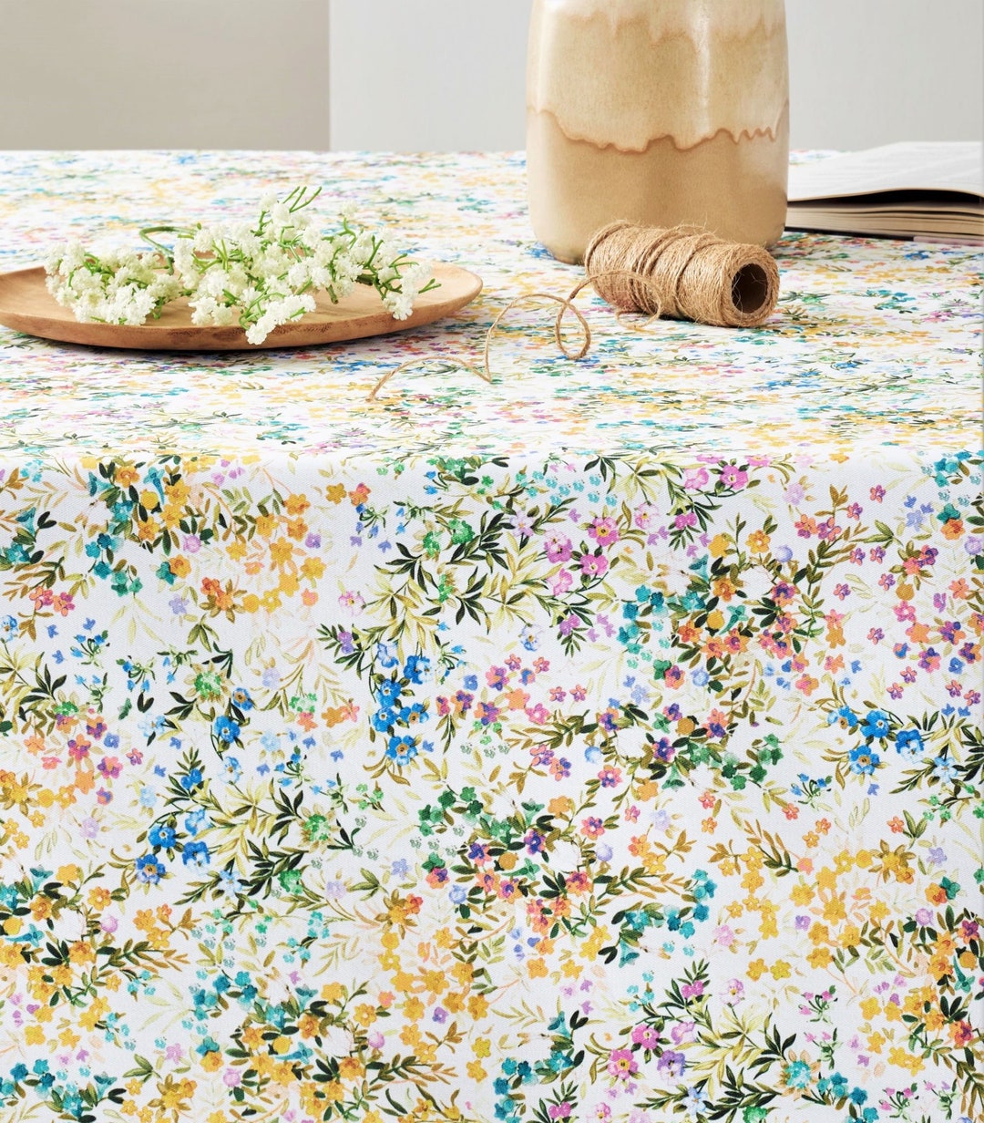 Fleurine On Sale 70in FLEURINE WILDFLOWERS Round Tablecloth French Oilcloth ...
