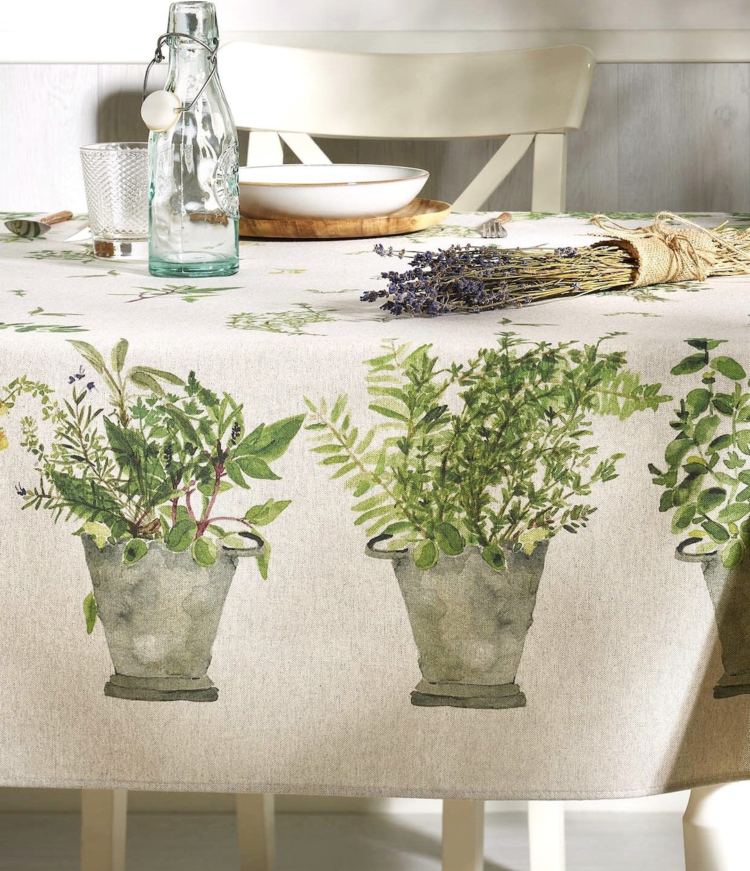 Nappe En Lin De Provence – Vent Du Sud – 170x170 Cm (67x67 Pouces) – Gris