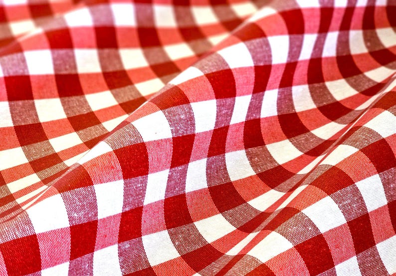 88in GINGHAM PARIS CAFE Round Tablecloth French Oilcloth Coated Wipeable Fabric Circular Tablecloth Christmas 4th July Party Home Decor Gift immagine 3