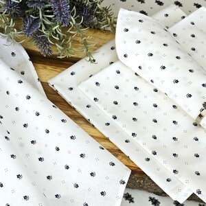 Servilletas de algodón Florette blancas y azules, estilo campestre francés provenzal, ideales para la mesa, la cocina y el comedor. Regalo perfecto.