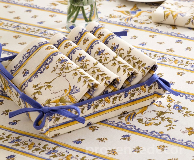 MOUSTIER BLUE French Country Napkin Set