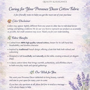 70in ROSES LAVENDER Round Printed Cotton Table cloths French Country Wildflowers Circular Table Cover Wedding Birthday Party Table Decor image 5