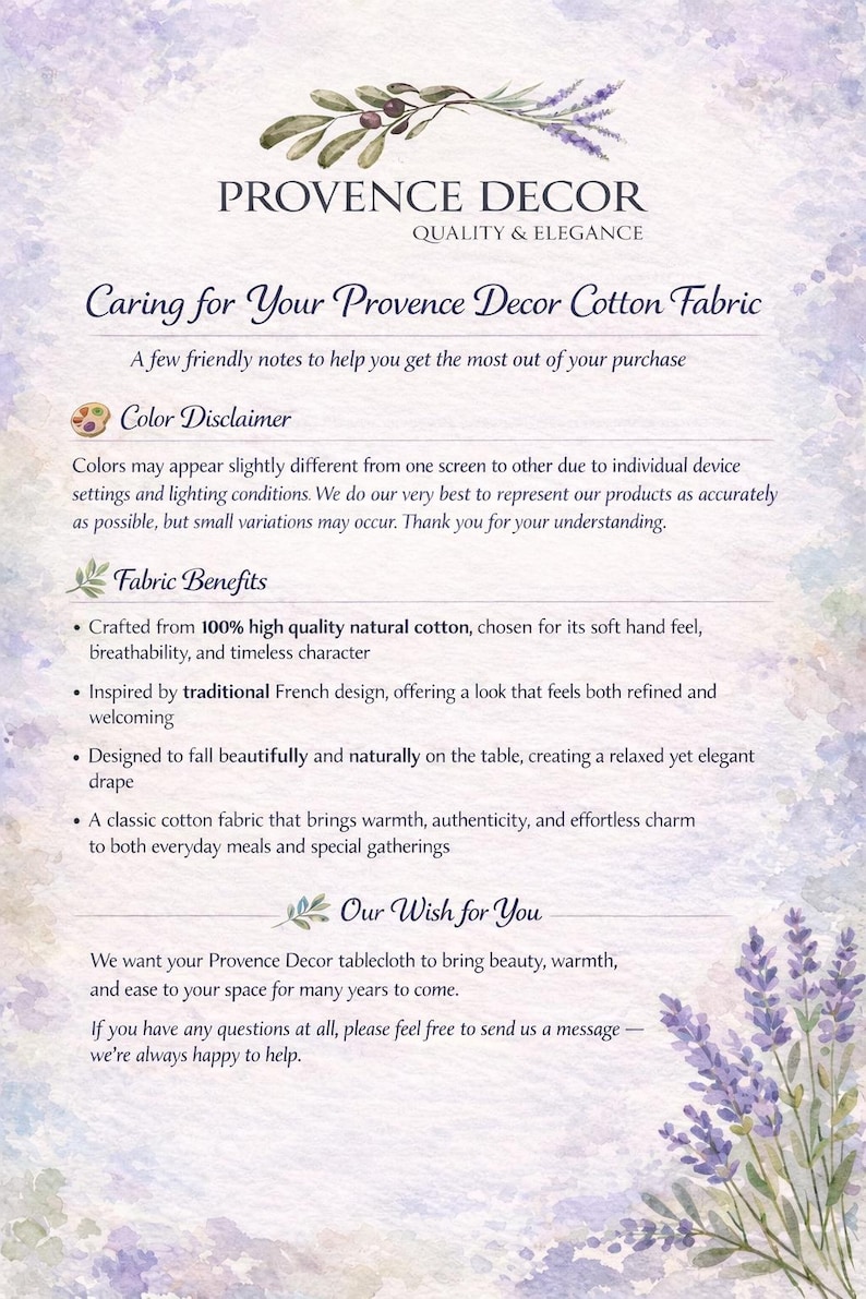 70in ROSES LAVENDER Round Printed Cotton Table cloths French Country Wildflowers Circular Table Cover Wedding Birthday Party Table Decor image 5