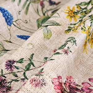 AMELIE WILDFLOWERS Rectangle Coated Tablecloth French Oilcloth Wipeable Fabric Rectangular Table Cover Wedding Birthday Party Gifts imagen 9
