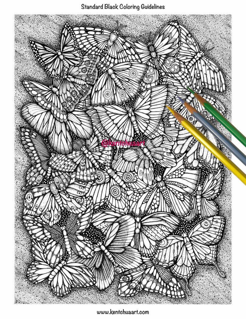 Download 4 PDF Adult Coloring Pages-Black-Blue-Grey-Sepia-Instant ...