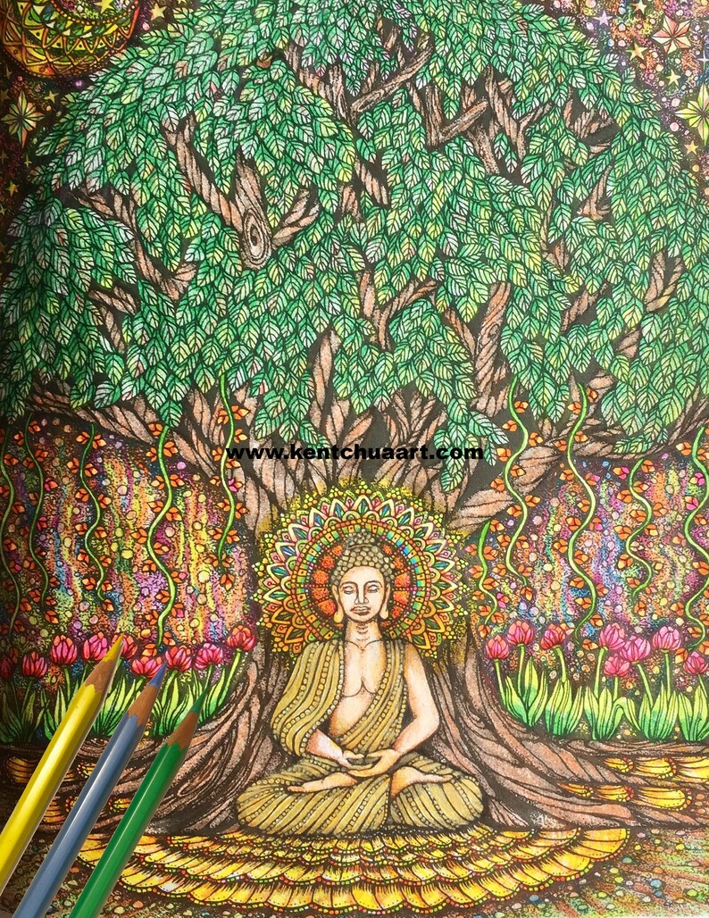4 Pdf Adult Coloring Pages Black Blue Grey Sepia Instant Download Printable Coloring Pages Pdf Coloring Pages Buddha Meditation Kent Chua Ar