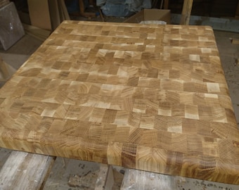 Chopping board End grain Chopping block Butcher block oak 450x450x50mm
