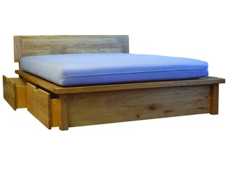 EDO  bed solod wood oak