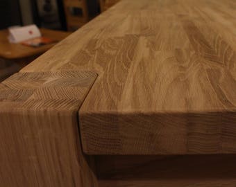 KVC Mesa de comedor de madera maciza ROBLE