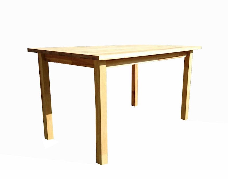 Table Dining Birch Solid Wood Etsy