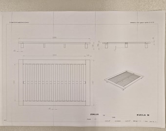 ZEN LUX Solid wood ash BED