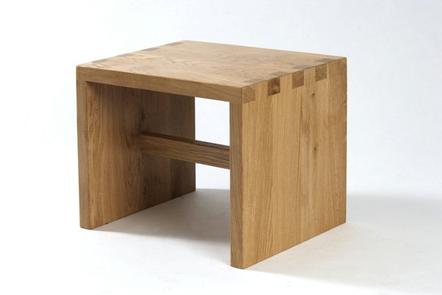 Solid Oak Bedside Bench Nightstand