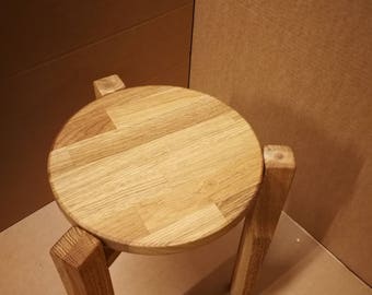 1 TABOURET TRIO-01 - Non fourni. CHÊNE Bois massif